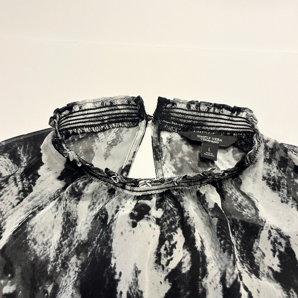 Simply Vera | NWT Black & White Snake Skin Patterned Dress - Size L - Picture 6 of 7